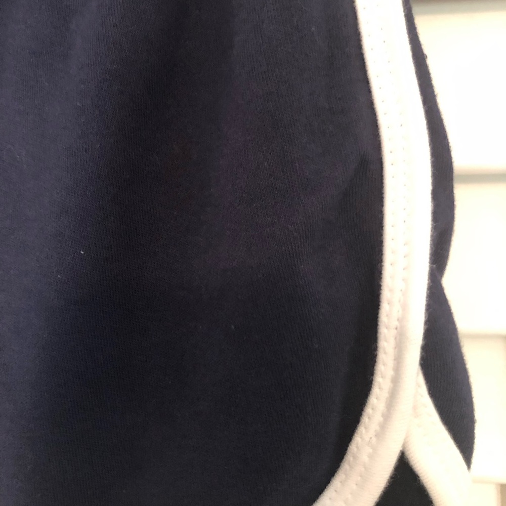 American Apparel Navy Interlock  Shorts with White Edging - Picture 2 of 2